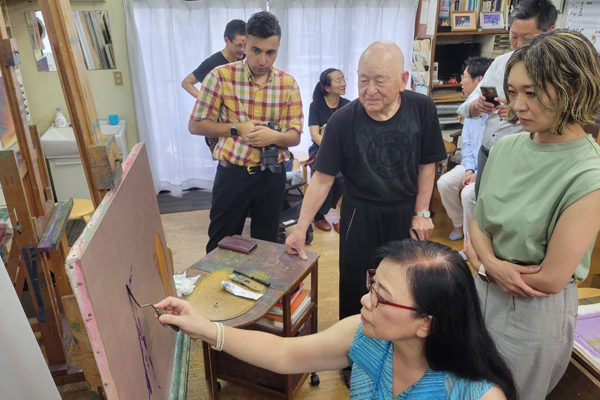 中国の画家「施珍英」先生が来日